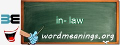 WordMeaning blackboard for in-law